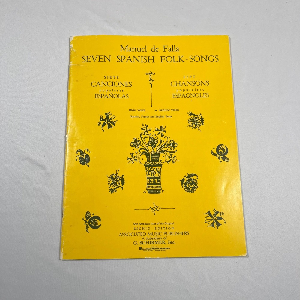 G Schirmer Manuel de Falla Seven Spanish Folk-Songs Sheet Music HL50234660